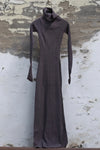 Marc Le Bihan 21915 Silk Shrinkage Stretch One-Piece Dress Collection French High-Level Handmade MLB-21915-MOKA PMLB4